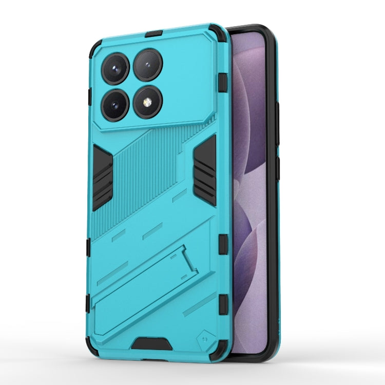 For Xiaomi Redmi K70 5G Punk Armor 2 in 1 PC + TPU Phone Case with Holder(Blue) - Xiaomi Cases by buy2fix | Online Shopping UK | buy2fix