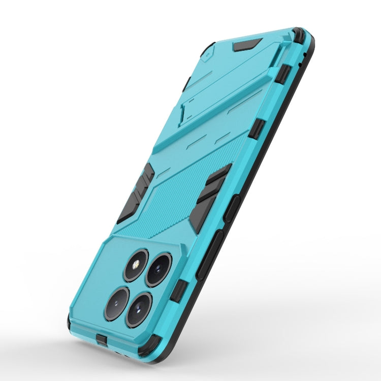 For Xiaomi Redmi K70 5G Punk Armor 2 in 1 PC + TPU Phone Case with Holder(Blue) - Xiaomi Cases by buy2fix | Online Shopping UK | buy2fix