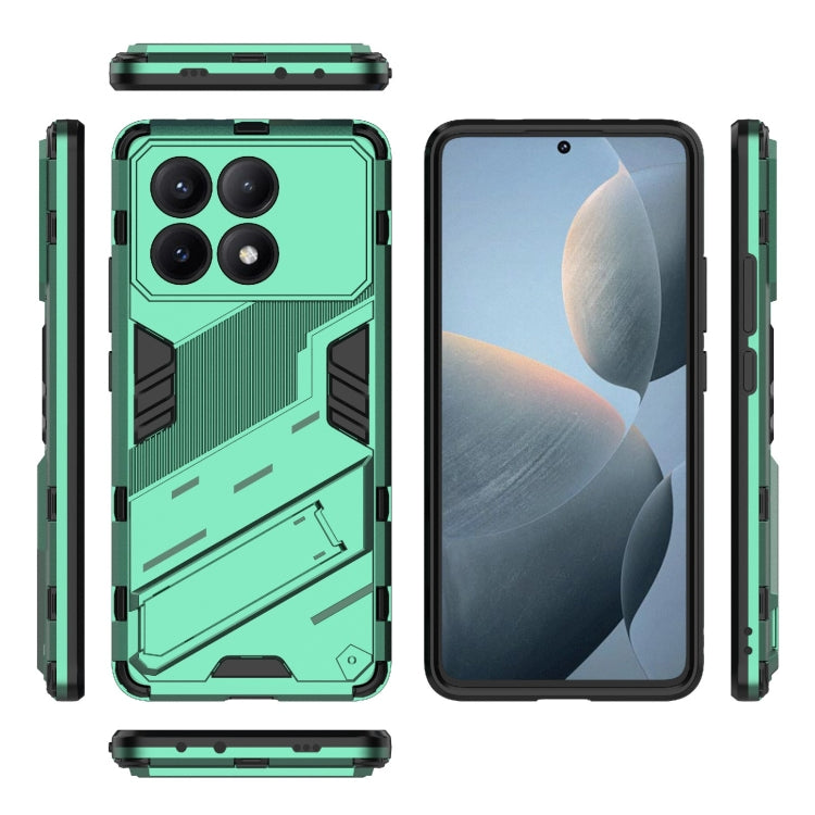 For Xiaomi Redmi K70E 5G Punk Armor 2 in 1 PC + TPU Phone Case with Holder(Green) - Xiaomi Cases by buy2fix | Online Shopping UK | buy2fix