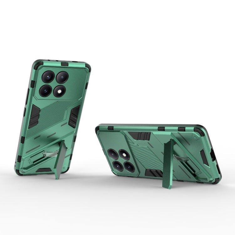 For Xiaomi Redmi K70E 5G Punk Armor 2 in 1 PC + TPU Phone Case with Holder(Green) - Xiaomi Cases by buy2fix | Online Shopping UK | buy2fix