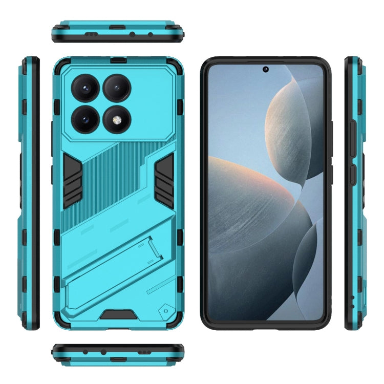 For Xiaomi Redmi K70E 5G Punk Armor 2 in 1 PC + TPU Phone Case with Holder(Blue) - Xiaomi Cases by buy2fix | Online Shopping UK | buy2fix