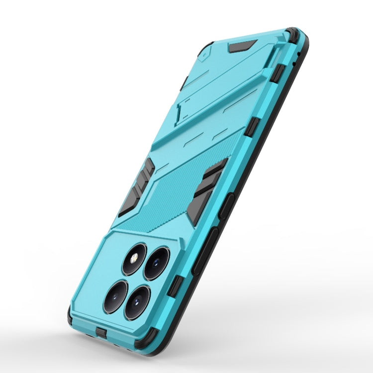 For Xiaomi Redmi K70E 5G Punk Armor 2 in 1 PC + TPU Phone Case with Holder(Blue) - Xiaomi Cases by buy2fix | Online Shopping UK | buy2fix