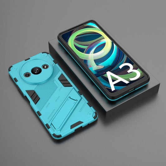 For Xiaomi Redmi A3 4G Global Punk Armor 2 in 1 PC + TPU Phone Case with Holder(Blue) by buy2fix