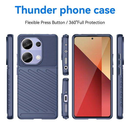 For Xiaomi Redmi Note 13 Pro 4G Thunderbolt Shockproof Soft TPU Phone Case(Blue) by buy2fix