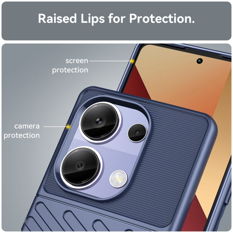 For Xiaomi Redmi Note 13 Pro 4G Thunderbolt Shockproof Soft TPU Phone Case(Blue) - Note 13 Pro Cases by buy2fix | Online Shopping UK | buy2fix