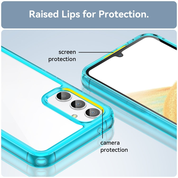 For Samsung Galaxy A25 5G Colorful Series Acrylic Hybrid TPU Phone Case(Transparent Blue) by buy2fix
