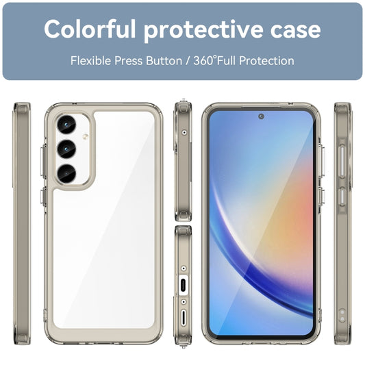 For Samsung Galaxy A35 Colorful Series Acrylic Hybrid TPU Phone Case(Transparent Grey) by buy2fix