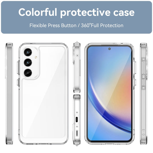 For Samsung Galaxy A35 Colorful Series Acrylic Hybrid TPU Phone Case(Transparent) by buy2fix