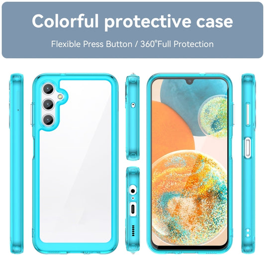 For Samsung Galaxy M44 5G Colorful Series Acrylic Hybrid TPU Phone Case(Transparent Blue) by buy2fix