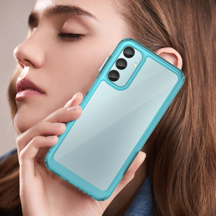 For Samsung Galaxy F15 Colorful Series Acrylic Hybrid TPU Phone Case(Transparent Blue) by buy2fix