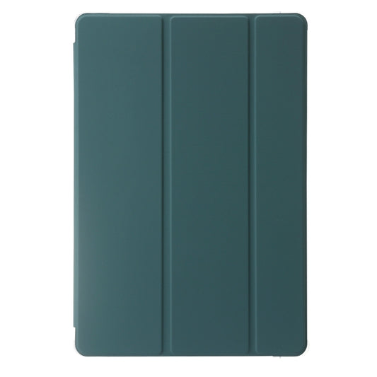 For Huawei Matepad 11 Pro 2024 Clear Acrylic 3-Fold Leather Tablet Case(Dark Green) by buy2fix