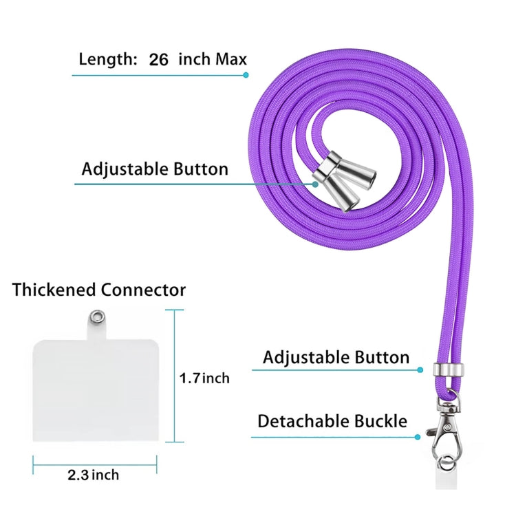 For Samsung Galaxy S25 Ultra 5G Electroplating Pattern IMD TPU Shockproof Case with Neck Lanyard(Purple Flower) by buy2fix
