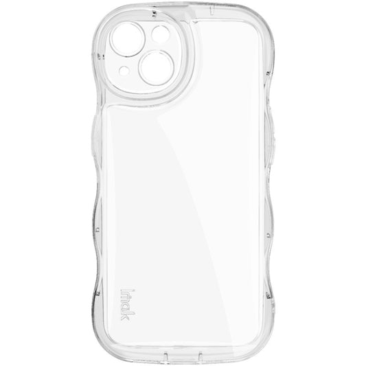 For iPhone 14 IMAK Wave Bubble Soft Shockproof Phone Case(Transparent) by imak