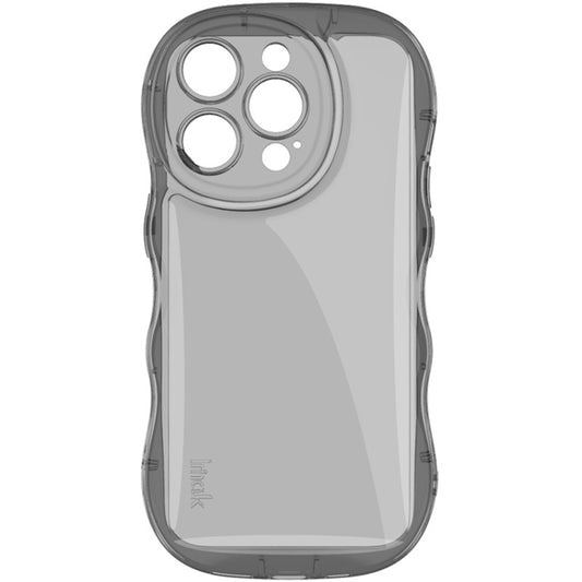 For iPhone 14 Pro IMAK Wave Bubble Soft Shockproof Phone Case(Transparent Black) by imak