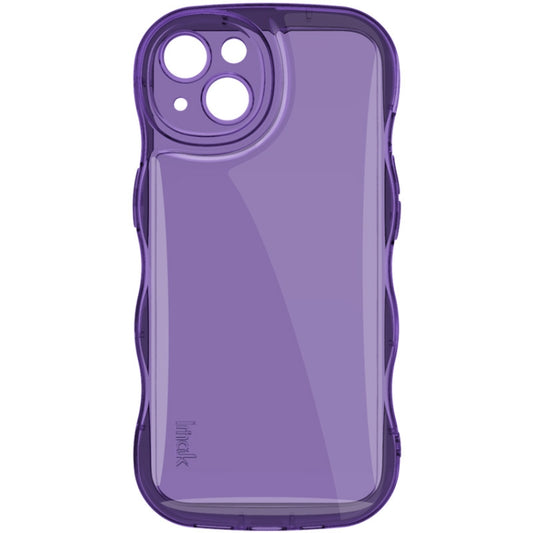 For iPhone 15 IMAK Wave Bubble Soft Shockproof Phone Case(Purple) by imak