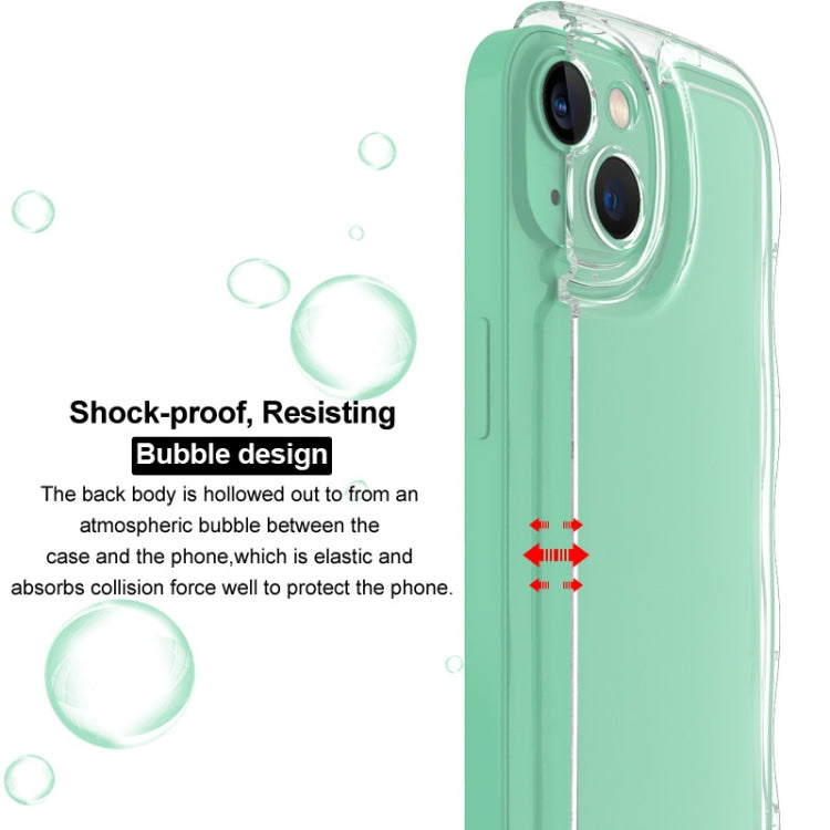 For iPhone 15 Pro IMAK Wave Bubble Soft Shockproof Phone Case(Transparent Black) - iPhone 15 Pro Cases by imak | Online Shopping UK | buy2fix