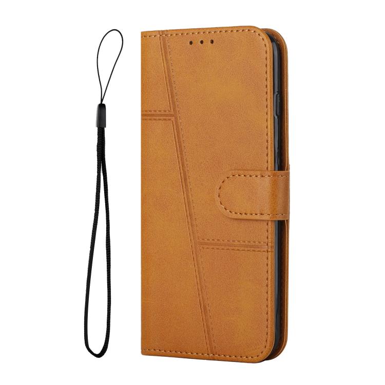 For Google Pixel 10 / 10 Pro Stitching Calf Texture Buckle Leather Phone Case(Yellow) - Google Cases by buy2fix | Online Shopping UK | buy2fix
