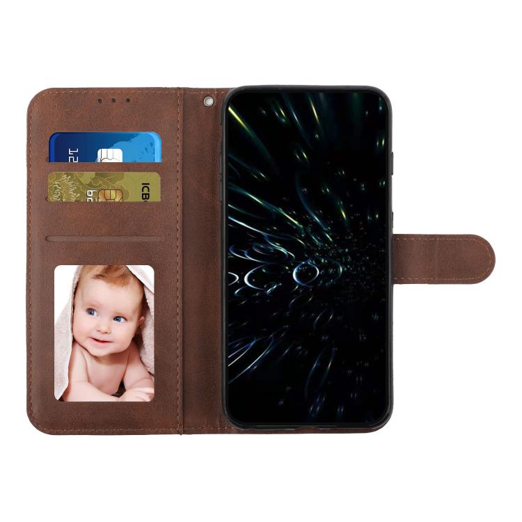 For Google Pixel 10 Pro XL Stitching Calf Texture Buckle Leather Phone Case(Brown) - Google Cases by buy2fix | Online Shopping UK | buy2fix