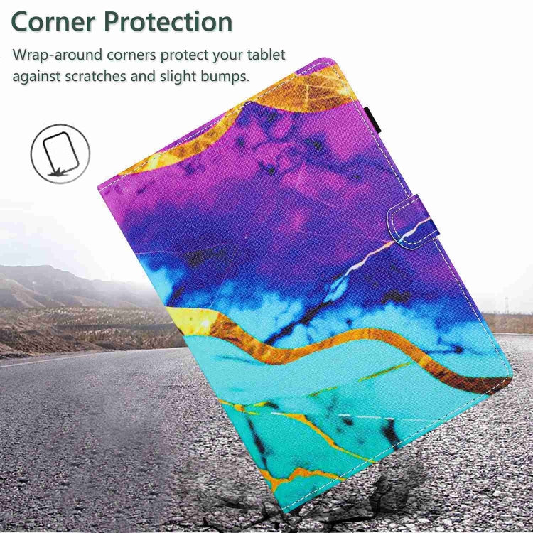 For 7 inch Universal Marble Pattern Stitching Leather Tablet Case(Purple Blue) - 7 inch by buy2fix | Online Shopping UK | buy2fix