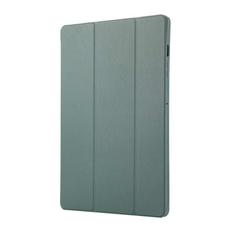 For Samsung Galaxy Tab S9+ / S10+ 3-Fold Pure Color TPU Leather Tablet Case with Pen Slot(Dark Green) - Galaxy Tab S9+ Cases by buy2fix | Online Shopping UK | buy2fix