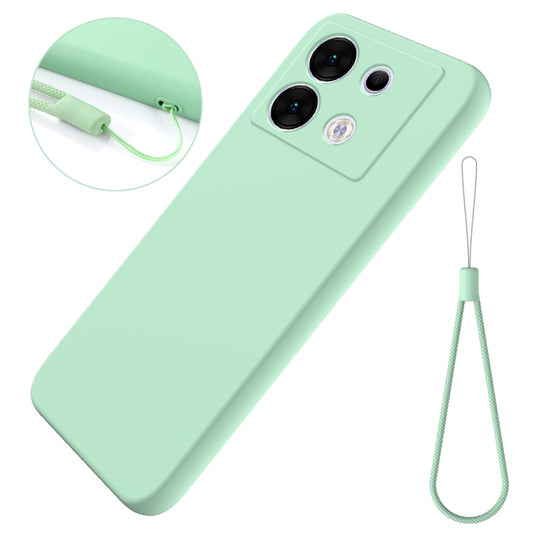 For Infinix Zero 30 5G Solid Color Liquid Silicone Dropproof Full Coverage Phone Case(Green) by buy2fix