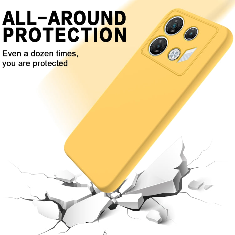 For Infinix GT 10 Pro Solid Color Liquid Silicone Dropproof Full Coverage Phone Case(Yellow) - Infinix Cases by buy2fix | Online Shopping UK | buy2fix