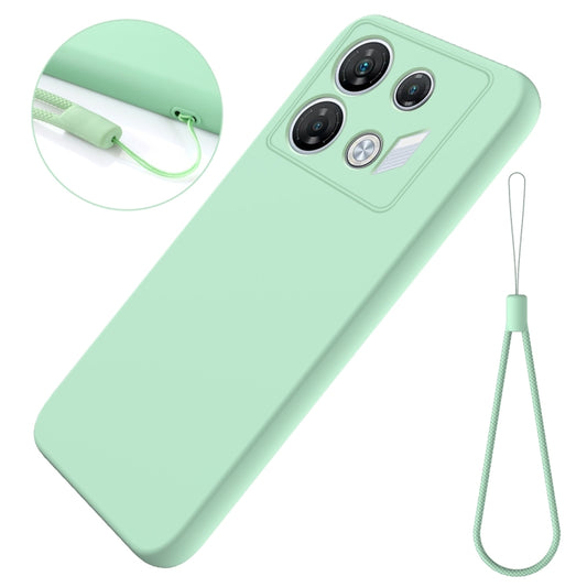 For Infinix GT 10 Pro Solid Color Liquid Silicone Dropproof Full Coverage Phone Case(Green) by buy2fix