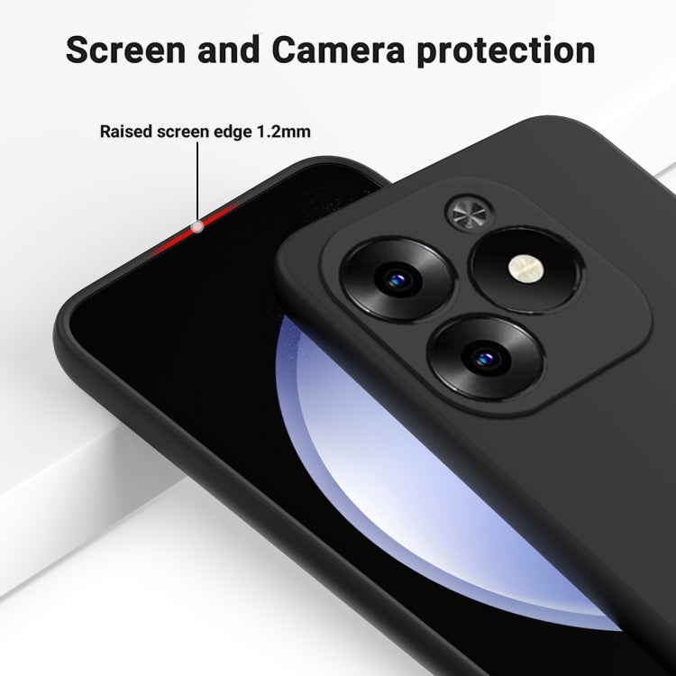 For Infinix Hot 40i Solid Color Liquid Silicone Dropproof Full Coverage Phone Case(Black) - Infinix Cases by buy2fix | Online Shopping UK | buy2fix