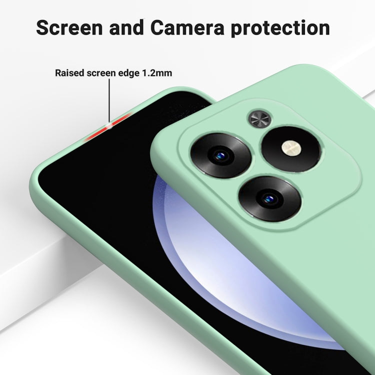 For Infinix Hot 40i Solid Color Liquid Silicone Dropproof Full Coverage Phone Case(Green) - Infinix Cases by buy2fix | Online Shopping UK | buy2fix