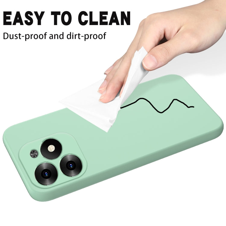 For Infinix Hot 40i Solid Color Liquid Silicone Dropproof Full Coverage Phone Case(Green) - Infinix Cases by buy2fix | Online Shopping UK | buy2fix