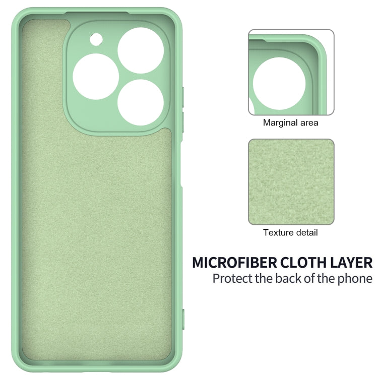 For Infinix Smart 8 Solid Color Liquid Silicone Dropproof Full Coverage Phone Case(Green) - Infinix Cases by buy2fix | Online Shopping UK | buy2fix