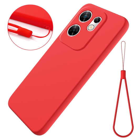 For Infinix Zero 30 4G Solid Color Liquid Silicone Dropproof Full Coverage Phone Case(Red) by buy2fix