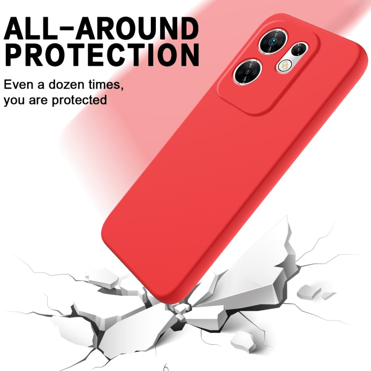 For Infinix Zero 30 4G Solid Color Liquid Silicone Dropproof Full Coverage Phone Case(Red) by buy2fix
