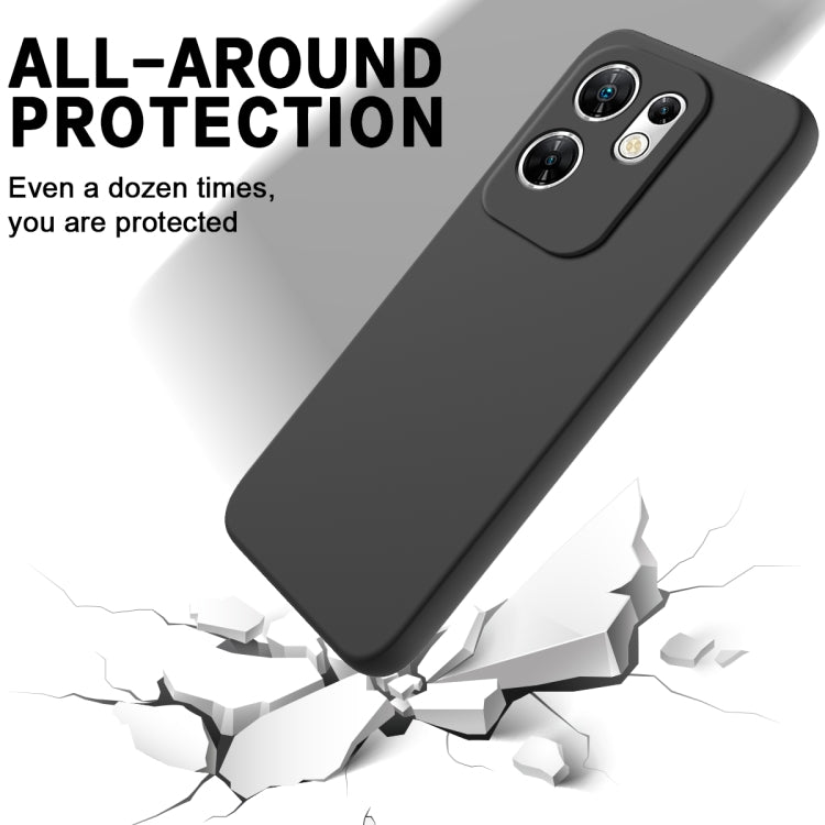 For Infinix Zero 30 4G Solid Color Liquid Silicone Dropproof Full Coverage Phone Case(Black) by buy2fix