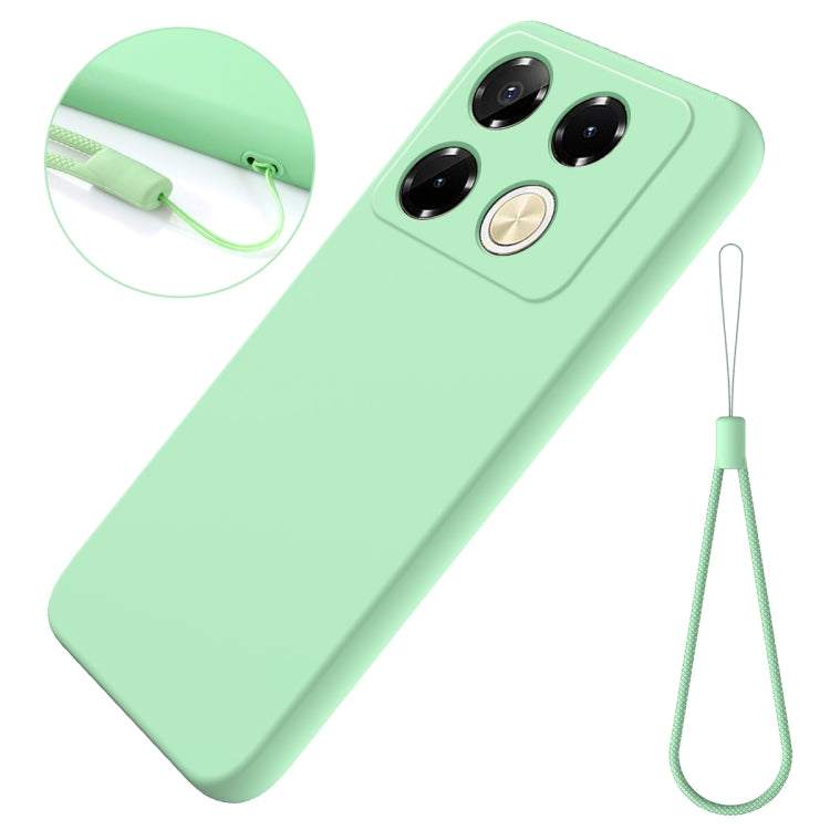 For Infinix Note 40 Pro 4G Solid Color Liquid Silicone Dropproof Full Coverage Phone Case(Green) - Infinix Cases by buy2fix | Online Shopping UK | buy2fix