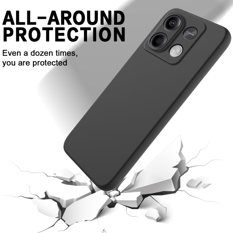 For Xiaomi Redmi Note 13 5G Global Solid Color Liquid Silicone Dropproof Full Coverage Phone Case(Black) - Xiaomi Cases by buy2fix | Online Shopping UK | buy2fix
