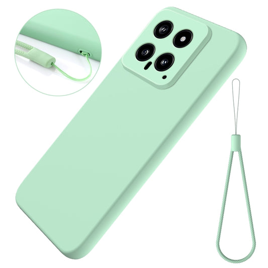 For Xiaomi 14 Solid Color Liquid Silicone Dropproof Full Coverage Phone Case(Green) by buy2fix