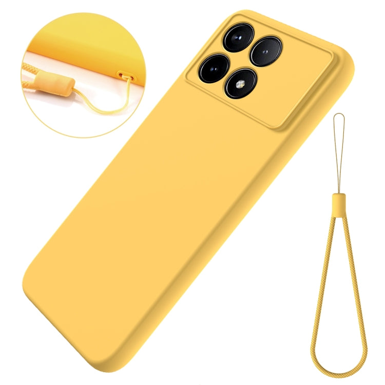 For Xiaomi Poco X6 Pro 5G/Redmi K70E Solid Color Liquid Silicone Dropproof Full Coverage Phone Case(Yellow) - Xiaomi Cases by buy2fix | Online Shopping UK | buy2fix