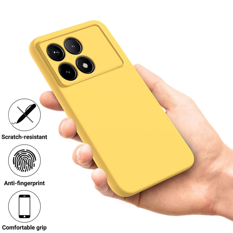 For Xiaomi Poco X6 Pro 5G/Redmi K70E Solid Color Liquid Silicone Dropproof Full Coverage Phone Case(Yellow) - Xiaomi Cases by buy2fix | Online Shopping UK | buy2fix