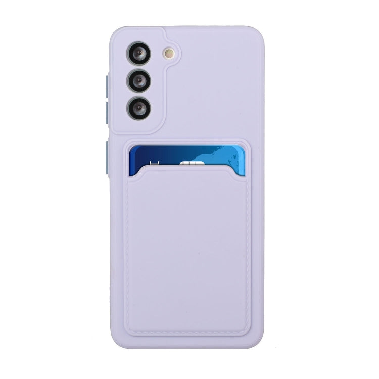 For Samsung Galaxy S24+ / S25+ Card Slot Design Shockproof TPU Phone Case(Purple) - Galaxy S24+ 5G Cases by buy2fix | Online Shopping UK | buy2fix