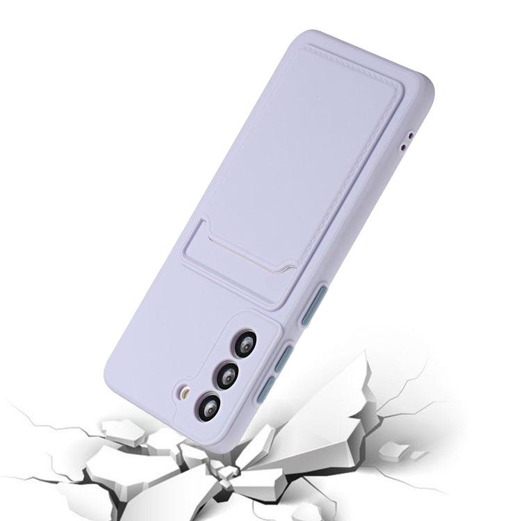 For Samsung Galaxy S24+ / S25+ Card Slot Design Shockproof TPU Phone Case(Purple) - Galaxy S24+ 5G Cases by buy2fix | Online Shopping UK | buy2fix
