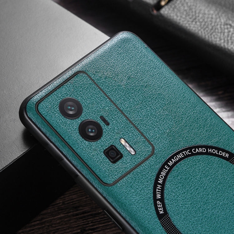 For Xiaomi Redmi K60 PU MagSafe Magnetic Phone Case(Green) by buy2fix