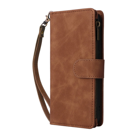 For Google Pixel 9 Multifunctional Multi-Card Wallet Phone Leather Case(Brown) by buy2fix
