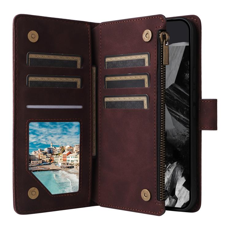 For Google Pixel 10 Pro XL Multifunctional Multi-Card Wallet Phone Leather Case(Coffee) - Google Cases by buy2fix | Online Shopping UK | buy2fix