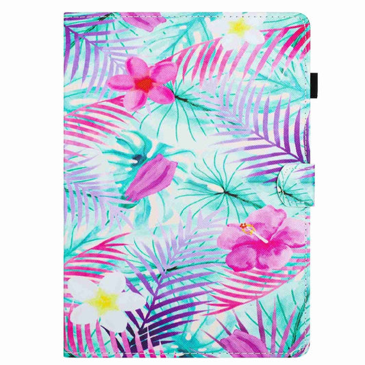 For 8 inch Painted Pattern Stitching Leather Tablet Case(Bougainvillea) - 8 inch by buy2fix | Online Shopping UK | buy2fix
