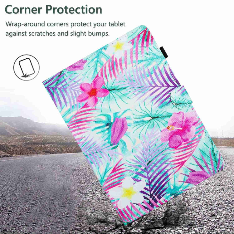 For 8 inch Painted Pattern Stitching Leather Tablet Case(Bougainvillea) - 8 inch by buy2fix | Online Shopping UK | buy2fix