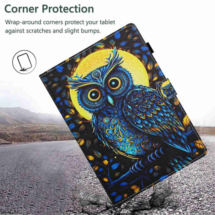 For 10 inch Painted Pattern Stitching Leather Tablet Case(Moonlight Eagle) - 10 - 11 inch by buy2fix | Online Shopping UK | buy2fix
