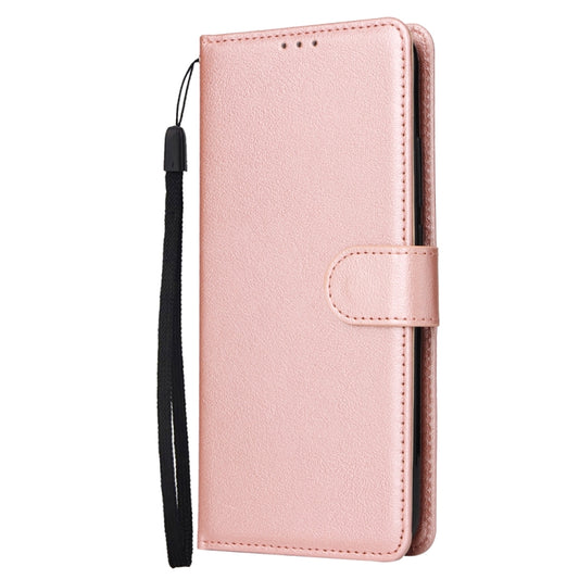 For Xiaomi Redmi Note 13 Pro 5G Multifunctional Horizontal Flip Leather Phone Case with Three Card Slot(Rose Gold) by buy2fix
