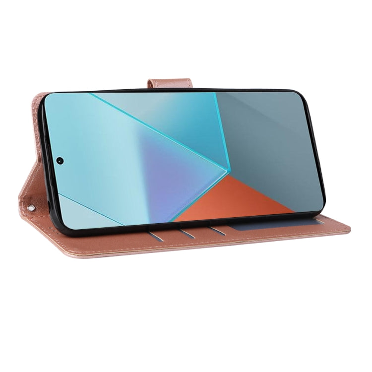 For Xiaomi Redmi Note 13 Pro 5G Multifunctional Horizontal Flip Leather Phone Case with Three Card Slot(Rose Gold) - Xiaomi Cases by buy2fix | Online Shopping UK | buy2fix