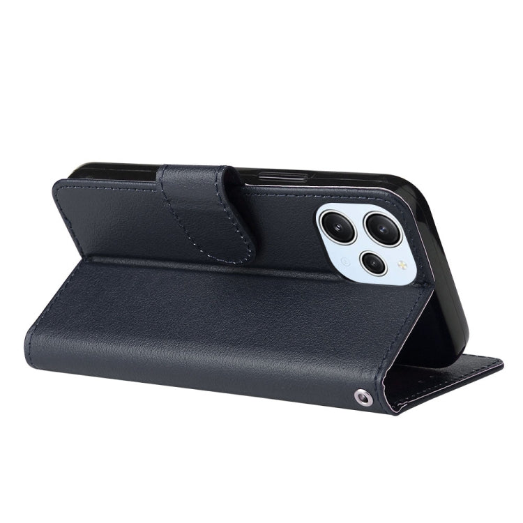 For Xiaomi Redmi 12 4G/5G/Note 12R Multifunctional Horizontal Flip Leather Phone Case with Three Card Slot(Blue) by buy2fix